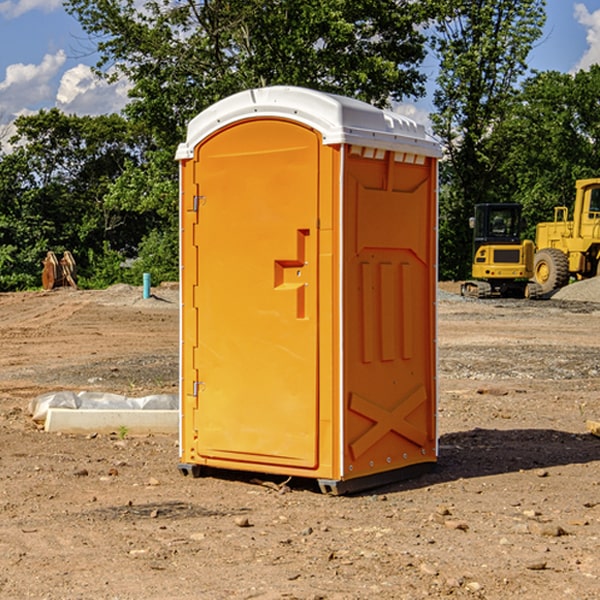 how often are the portable toilets cleaned and serviced during a rental period in Mapleton IA